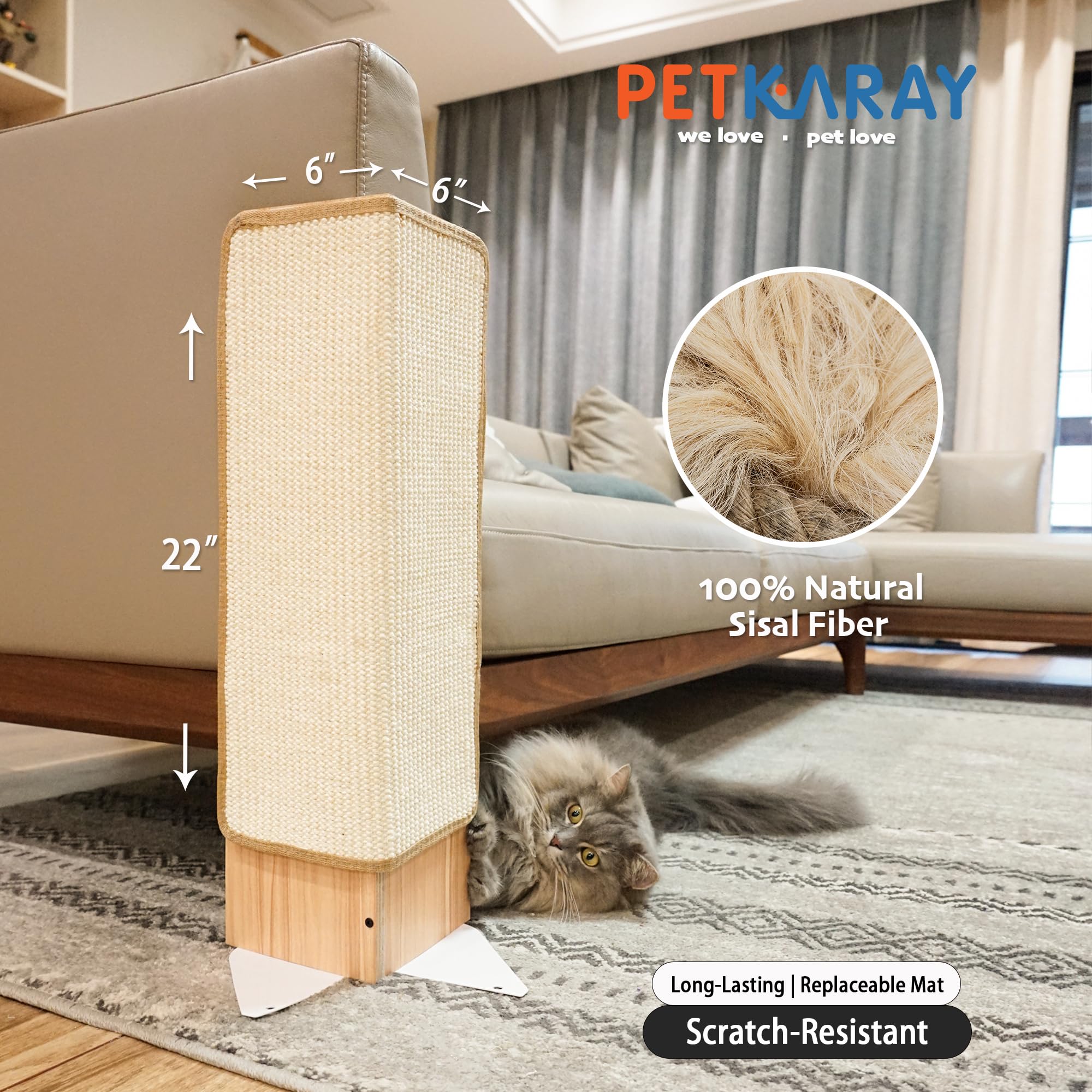 PETKARAY Couch Corner Cat Scratcher, 22